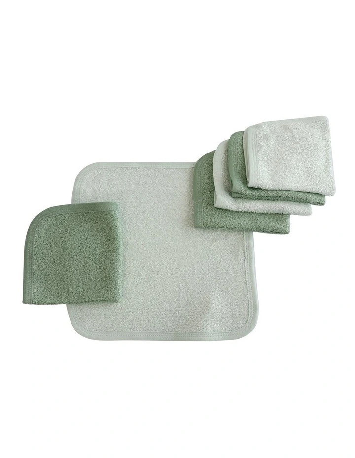 Sundae Face Washers 6 Pack in Greentea image 1