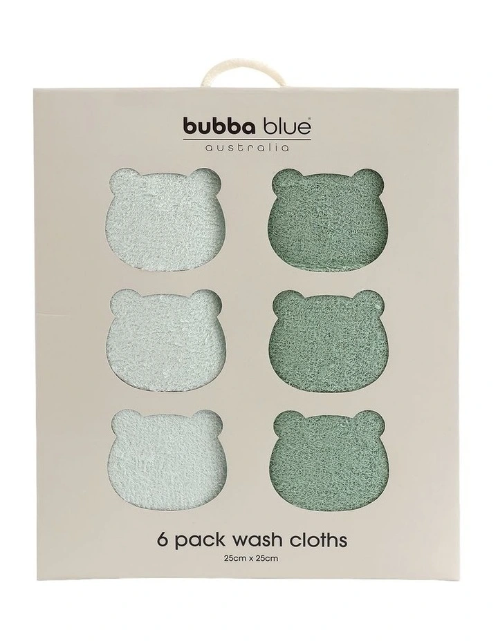 Sundae Face Washers 6 Pack in Greentea image 3