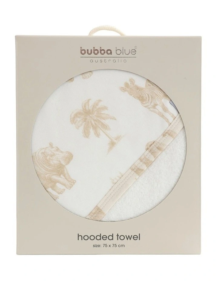 Serengeti Hooded Towel in Cream image 2