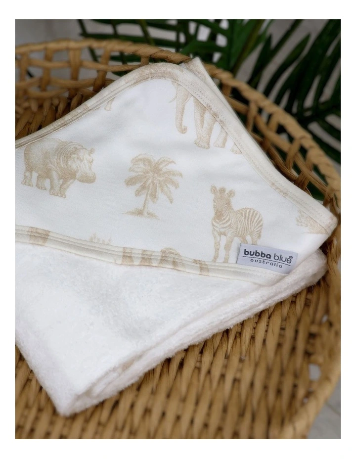 Serengeti Hooded Towel in Cream image 3