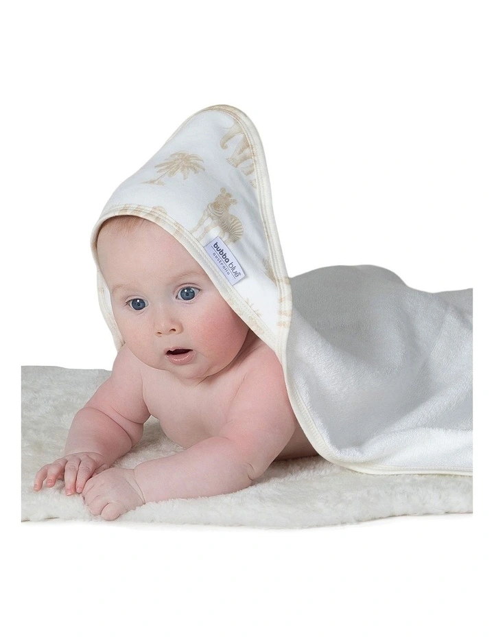 Serengeti Hooded Towel in Cream image 5