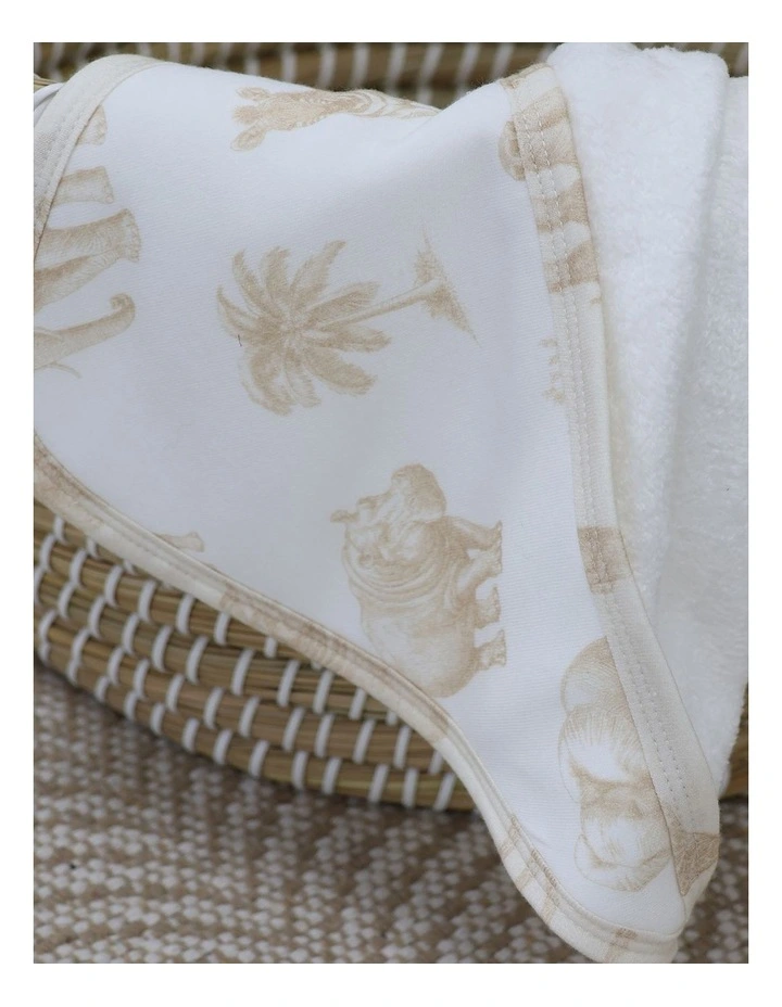 Serengeti Hooded Towel in Cream image 6