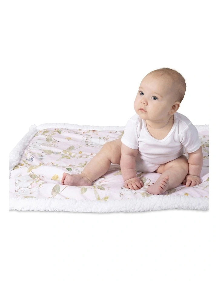 Sleeping Bunny Cuddle Blanket in Marshmallow image 2