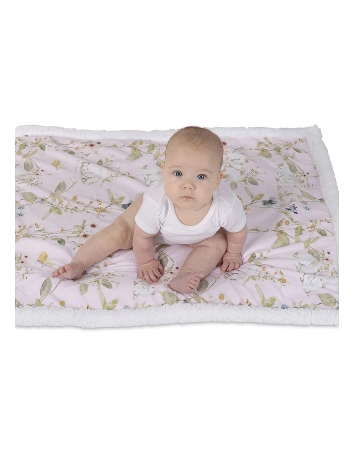 Sleeping Bunny Cuddle Blanket in Marshmallow image 3