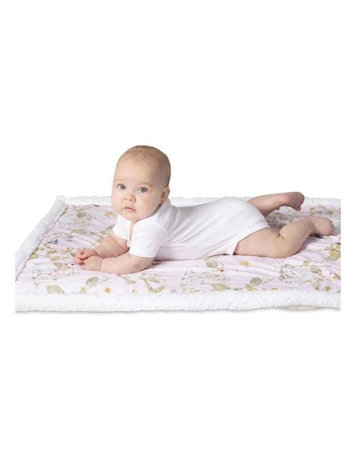 Sleeping Bunny Cuddle Blanket in Marshmallow image 4