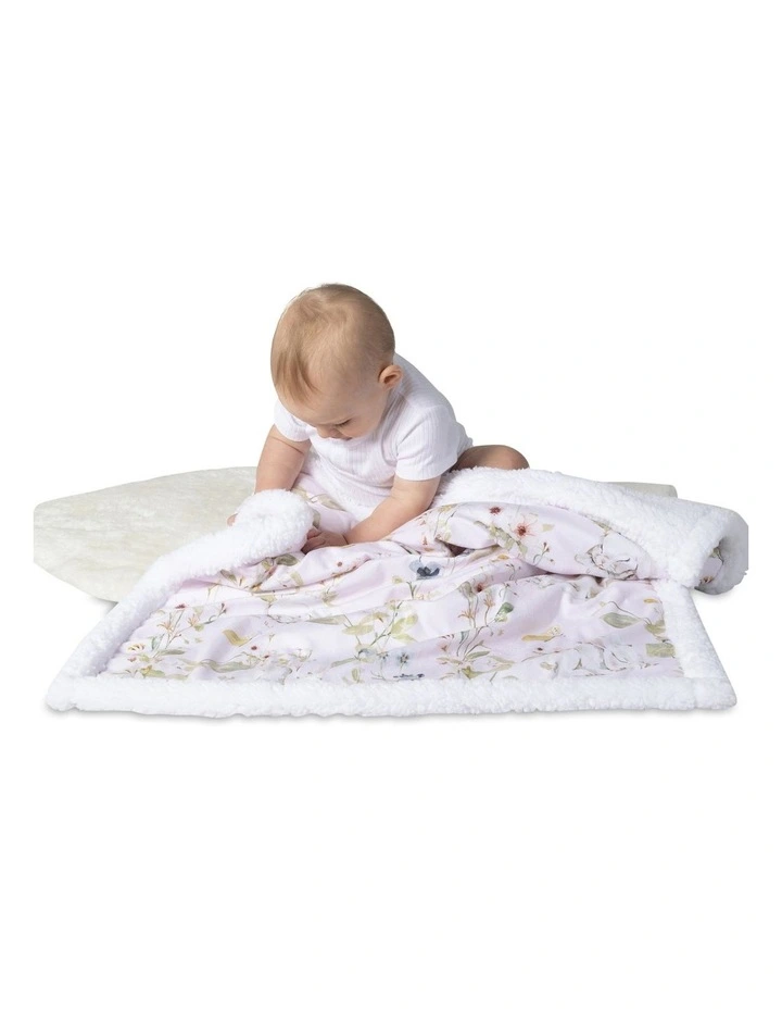 Sleeping Bunny Cuddle Blanket in Marshmallow image 5
