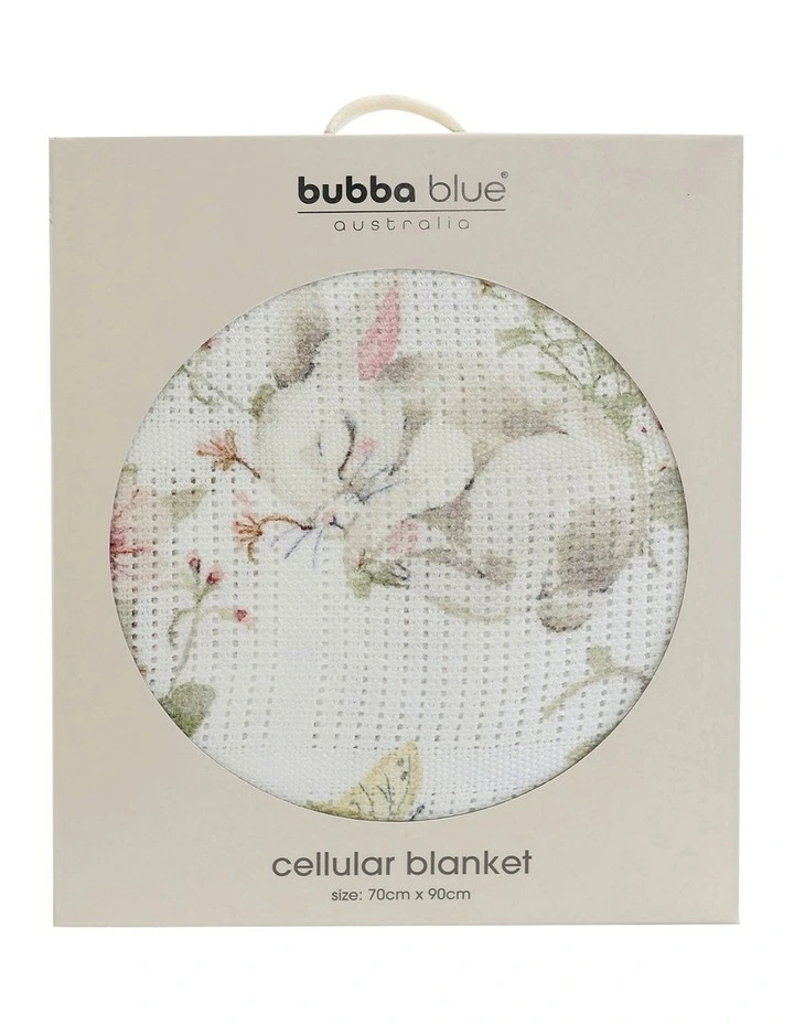 Sleeping Bunny Cellular Blanket in White image 2