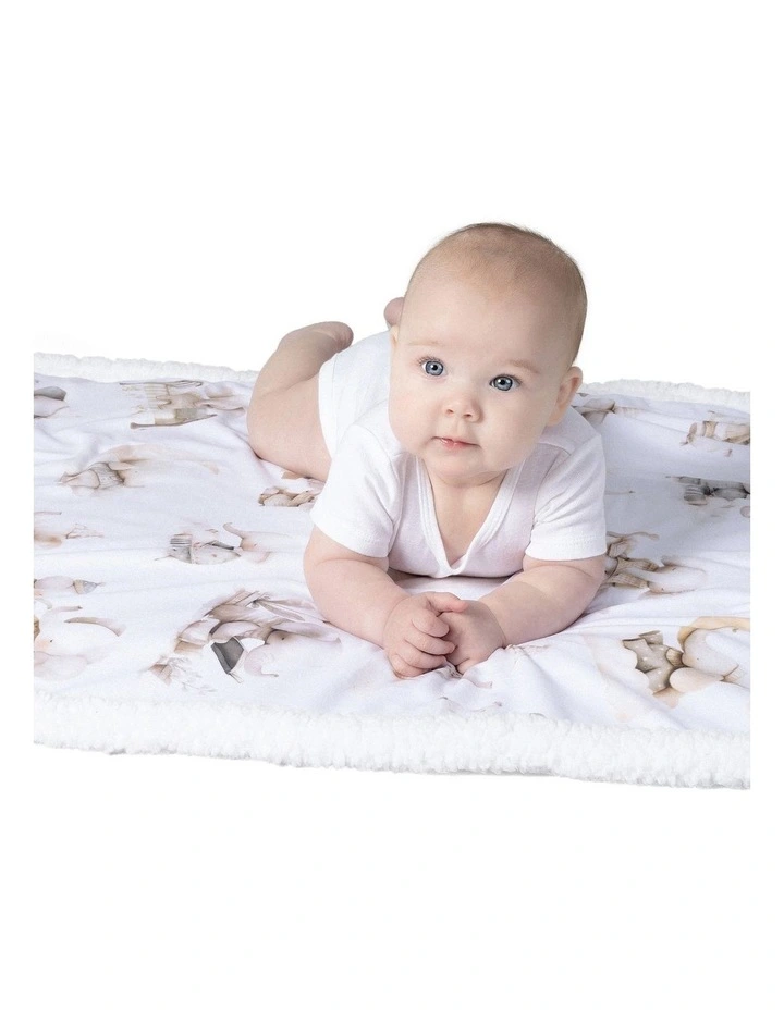 Elephant Bedtime Cuddle Blanket in White image 3