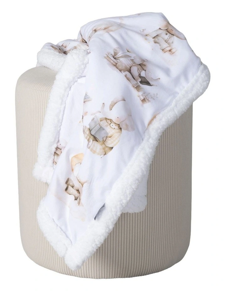 Elephant Bedtime Cuddle Blanket in White image 4