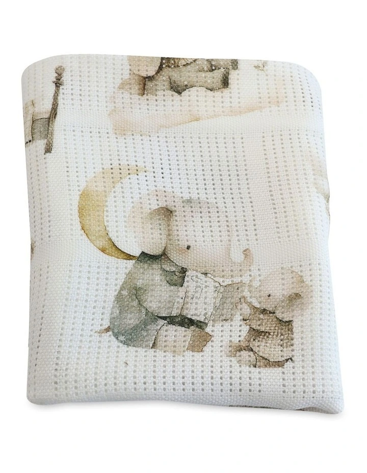 Peter Rabbit and Benjamin Bunny Cellular Blanket in White image 4