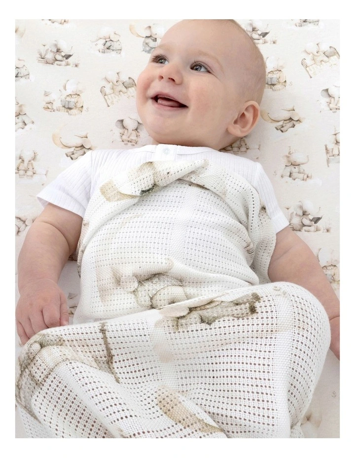 Peter Rabbit and Benjamin Bunny Cellular Blanket in White image 5