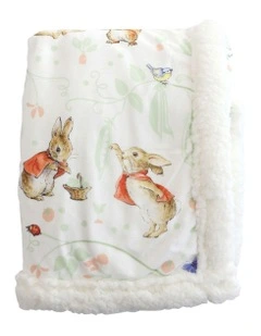 Flopsy Mopsy & Cottontail Cuddle Blanket in Pink