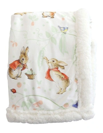 Flopsy Mopsy & Cottontail Cuddle Blanket in Pink