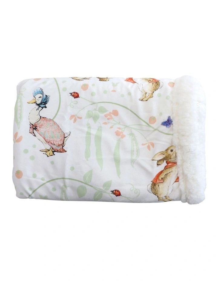 Flopsy Mopsy & Cottontail Cuddle Blanket in Pink image 4