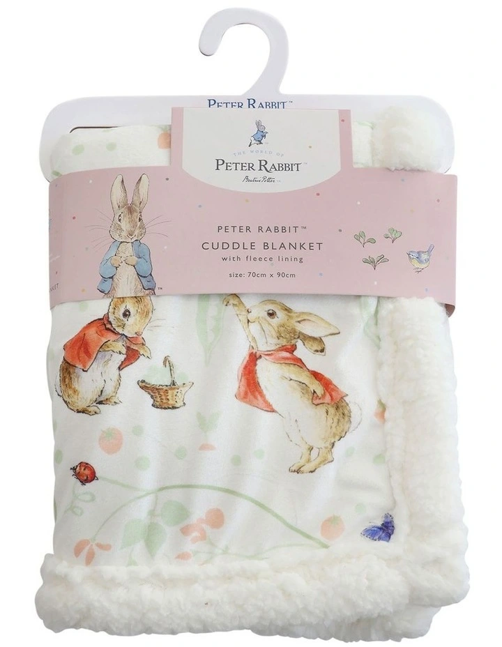Flopsy Mopsy & Cottontail Cuddle Blanket in Pink image 4