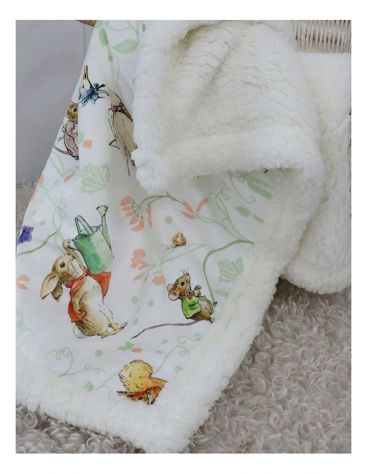 Flopsy Mopsy & Cottontail Cuddle Blanket in Pink image 7