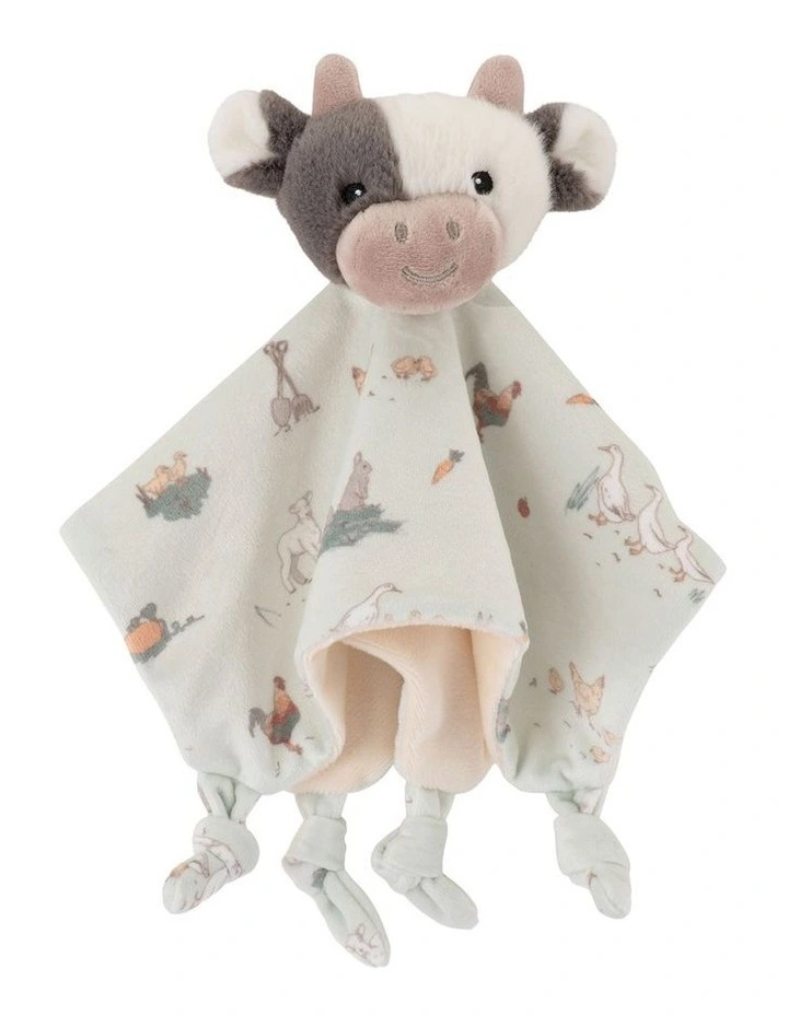 Farmyard Cow Lovie Comforter in Green image 2
