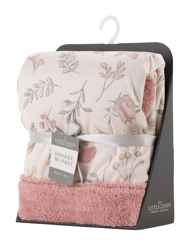 Harvest Bunny Snuggle Blanket in Pink image 2