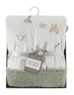 Farmyard Lamb Snuggle Blanket in Green