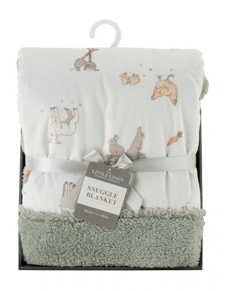 Farmyard Lamb Snuggle Blanket in Green image 1