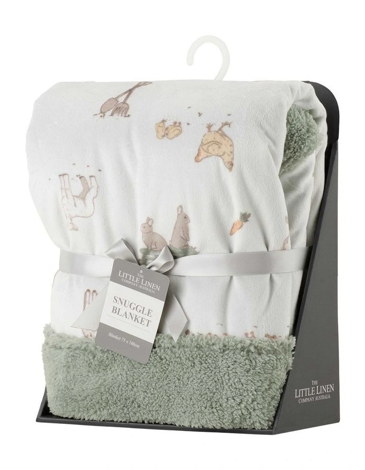 Farmyard Lamb Snuggle Blanket in Green image 2