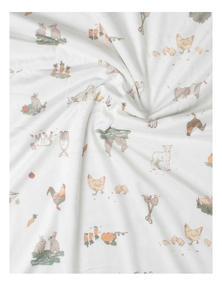 Farmyard Lamb Snuggle Blanket in Green image 6