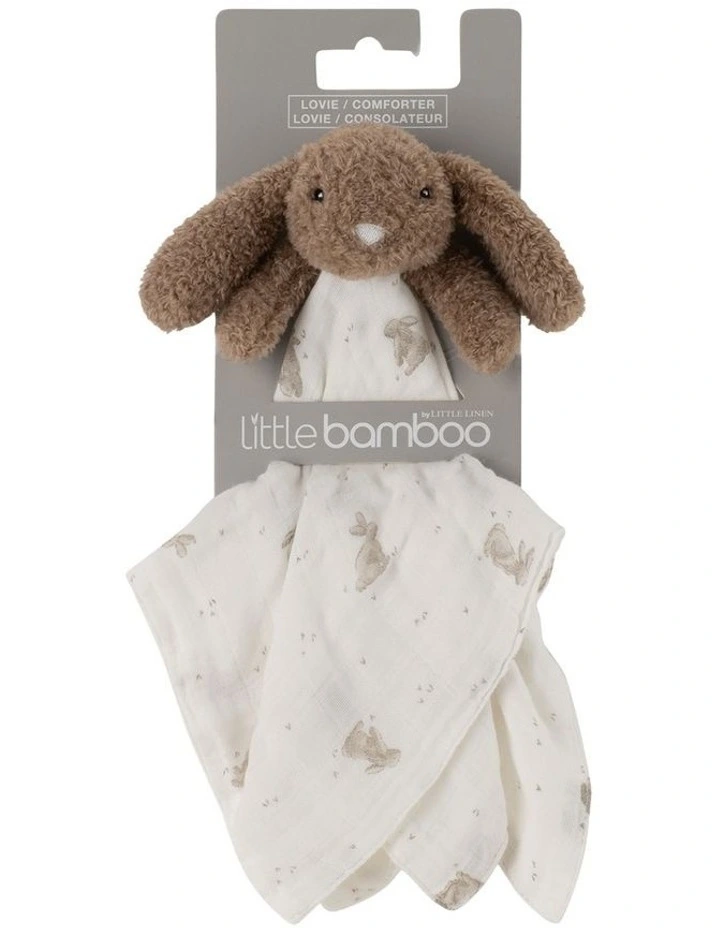 Beau the Bunny Lovie Comforter  in Grey image 1