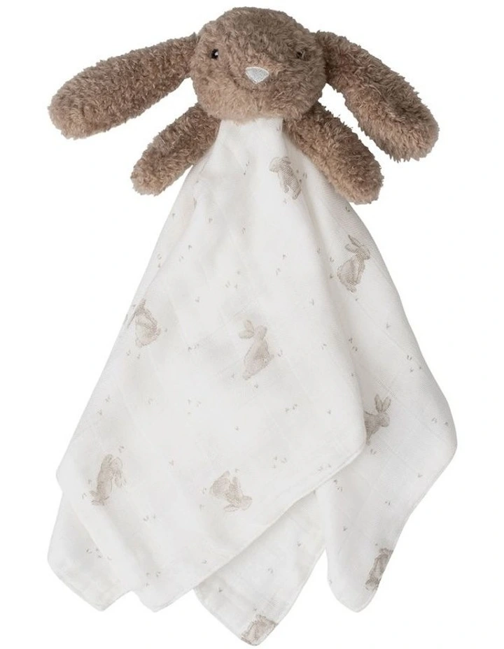 Beau the Bunny Lovie Comforter  in Grey image 2