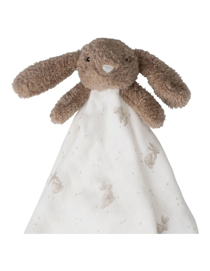 Beau the Bunny Lovie Comforter  in Grey image 3