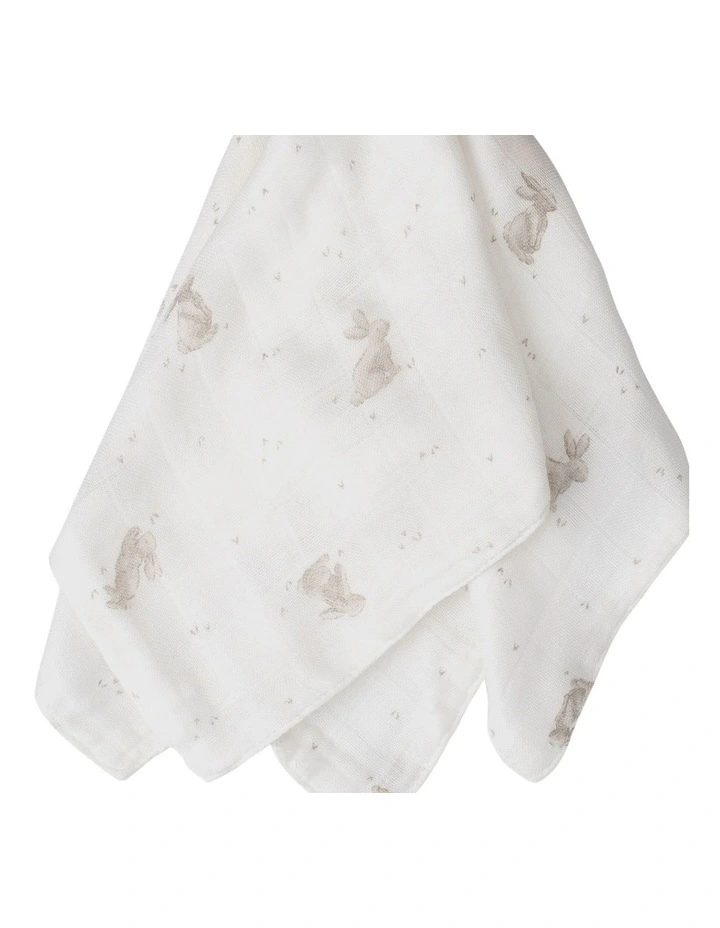 Beau the Bunny Lovie Comforter  in Grey image 4