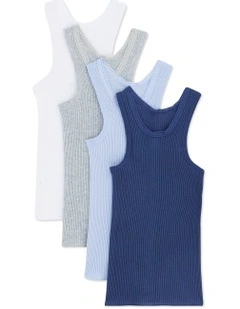 Vest 4 Pack in Blues