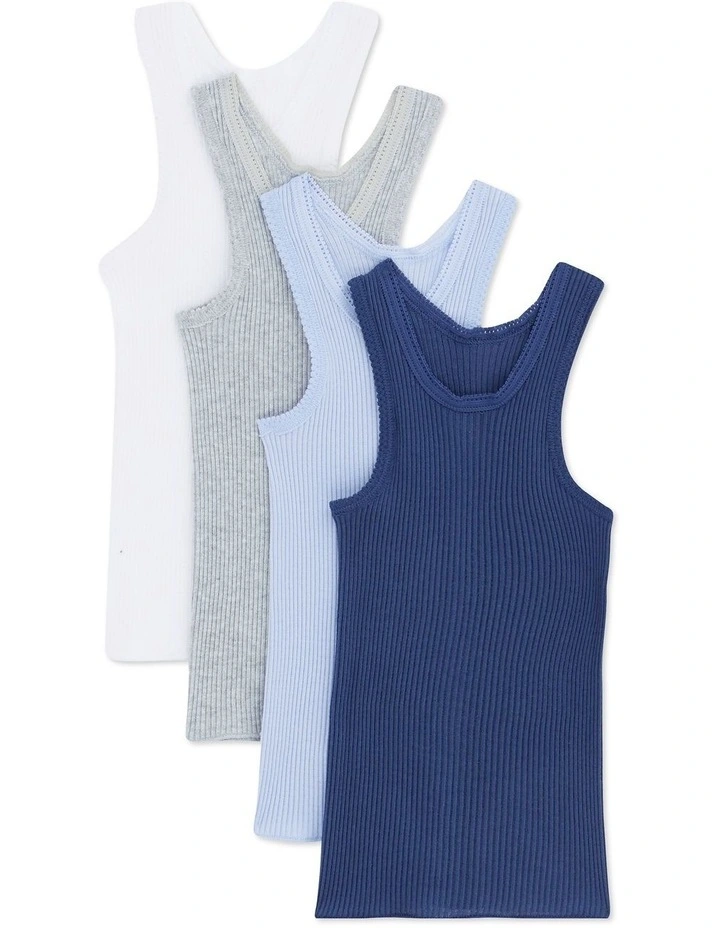 Vest 4 Pack in Blues image 1