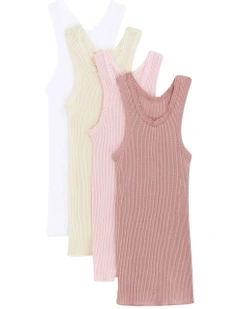 Vest 4 Pack in Pinks