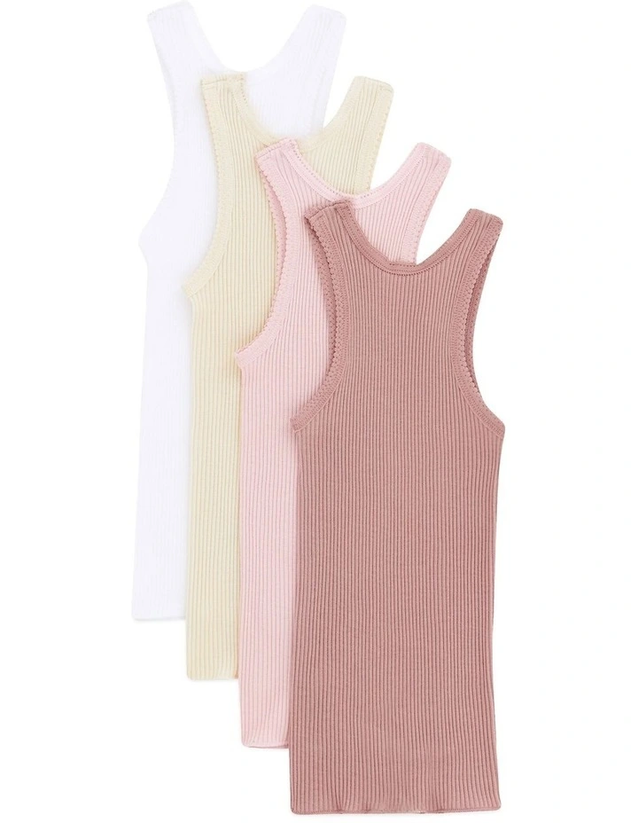 Vest 4 Pack in Pinks image 2