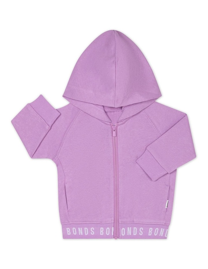 Logo Fleece Hoodie in Purple Peonie Purple