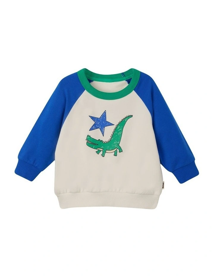 Soft Threads Pullover Sweat Top in Croc-Star image 1