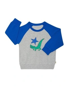 Soft Threads Pullover Sweat Top in Croc-Star