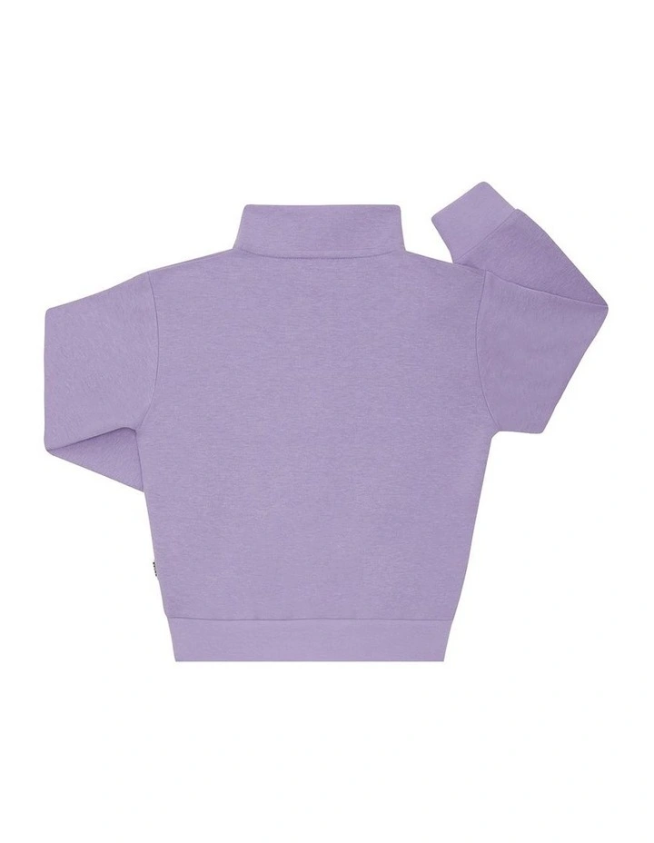 Kids Tech Sweats 1/2 Zip Pullover in Violet image 2