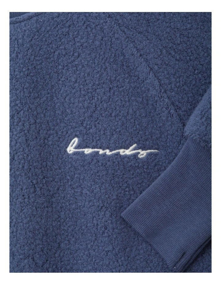 Wonderwarm Pullover Sweat Top in Blue image 3