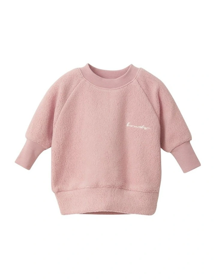 Wonderwarm Pullover Sweat Top in Pink image 1