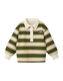 Rugby Pullover Sweat Top in Print