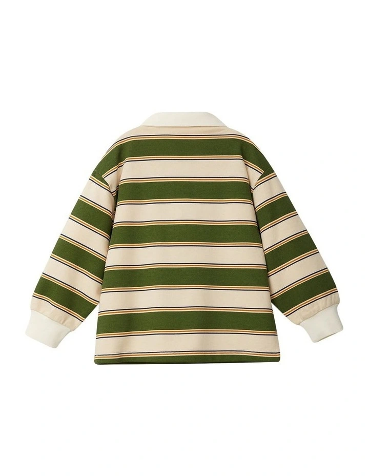 Rugby Pullover Sweat Top in Print image 2