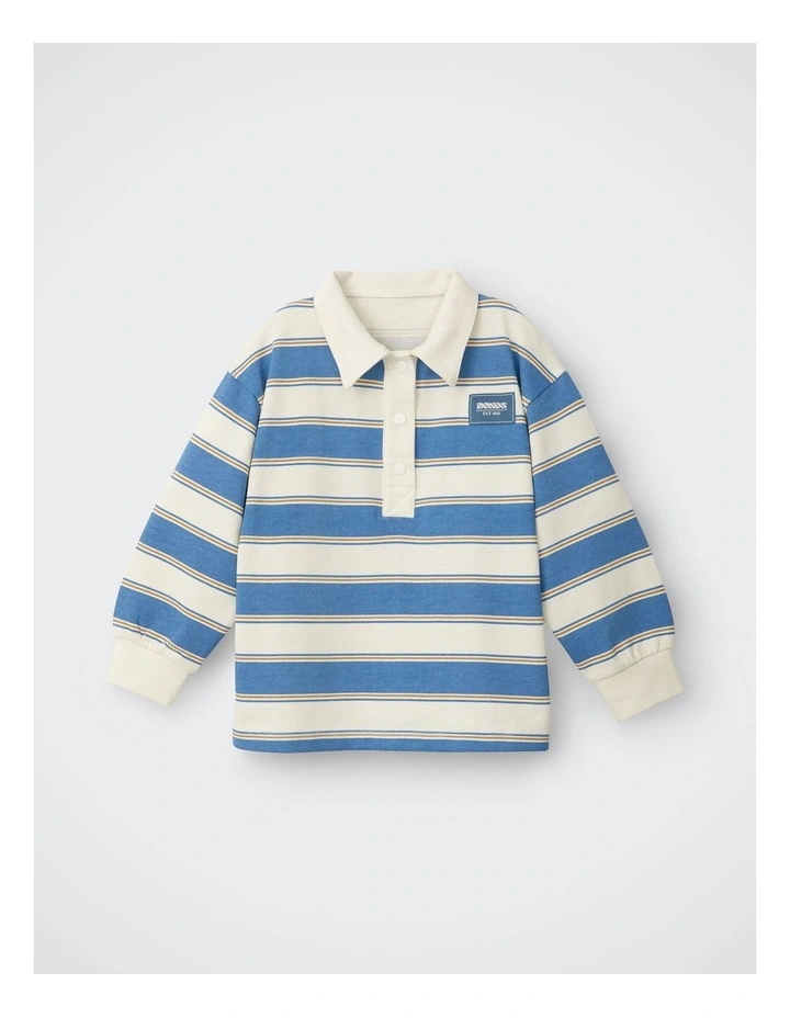 Kids Rugby Pullover in Rugby Stripe Two Colour image 1