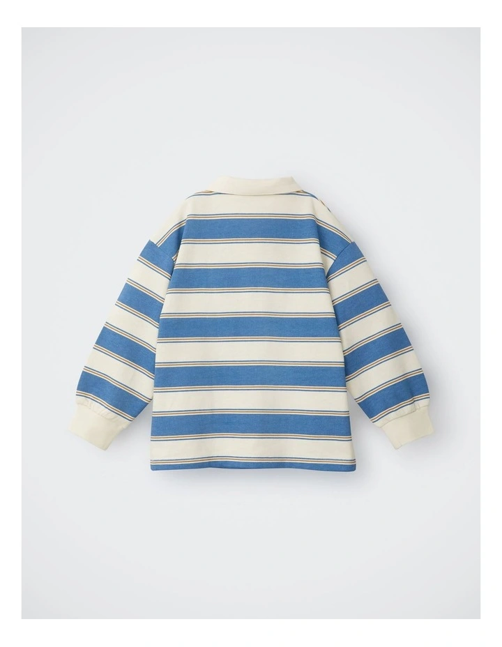 Kids Rugby Pullover in Rugby Stripe Two Colour image 2