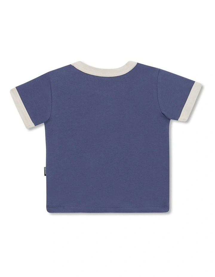 Roomies Ringer Tee in Blue image 2