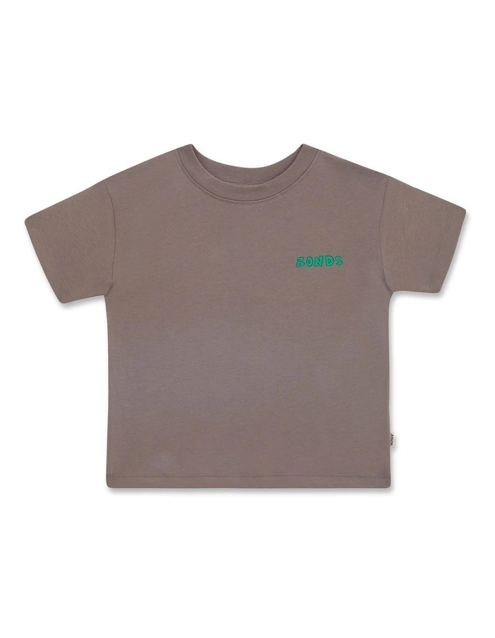 Kids Short Sleeve Crew Tee in Brown image 1
