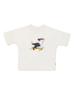 Kids Short Sleeve Drop Shoulder Tee in Cruising Cane