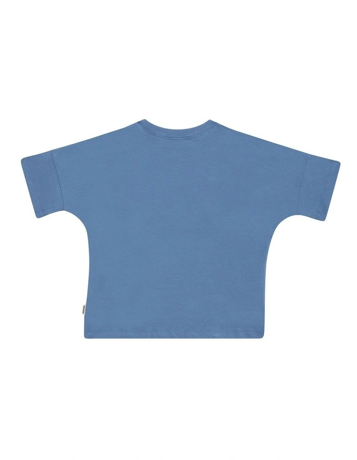 Short Sleeve Drop Shoulder Tee in Peli-Can Surf image 2