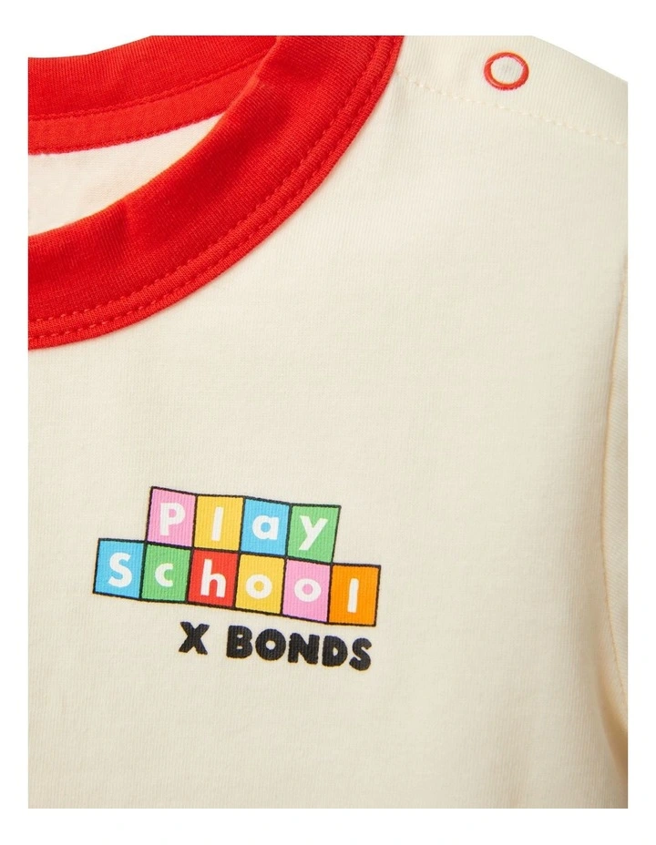 Play School Ringer Tee in Cream image 3