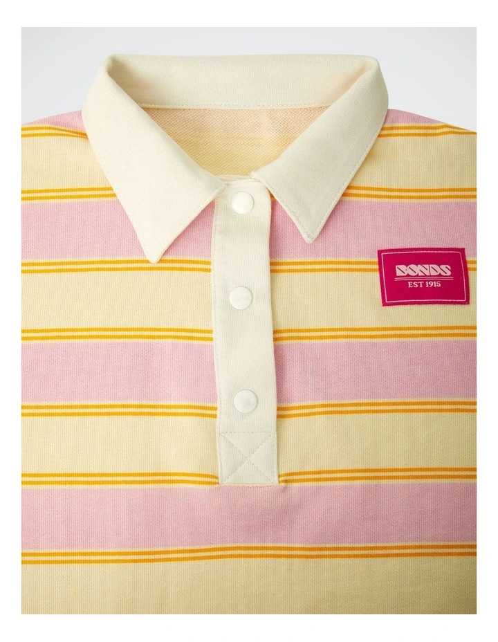 Kids Rugby Tee in Classic Rugby Stripe Pink image 3
